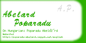 abelard poparadu business card